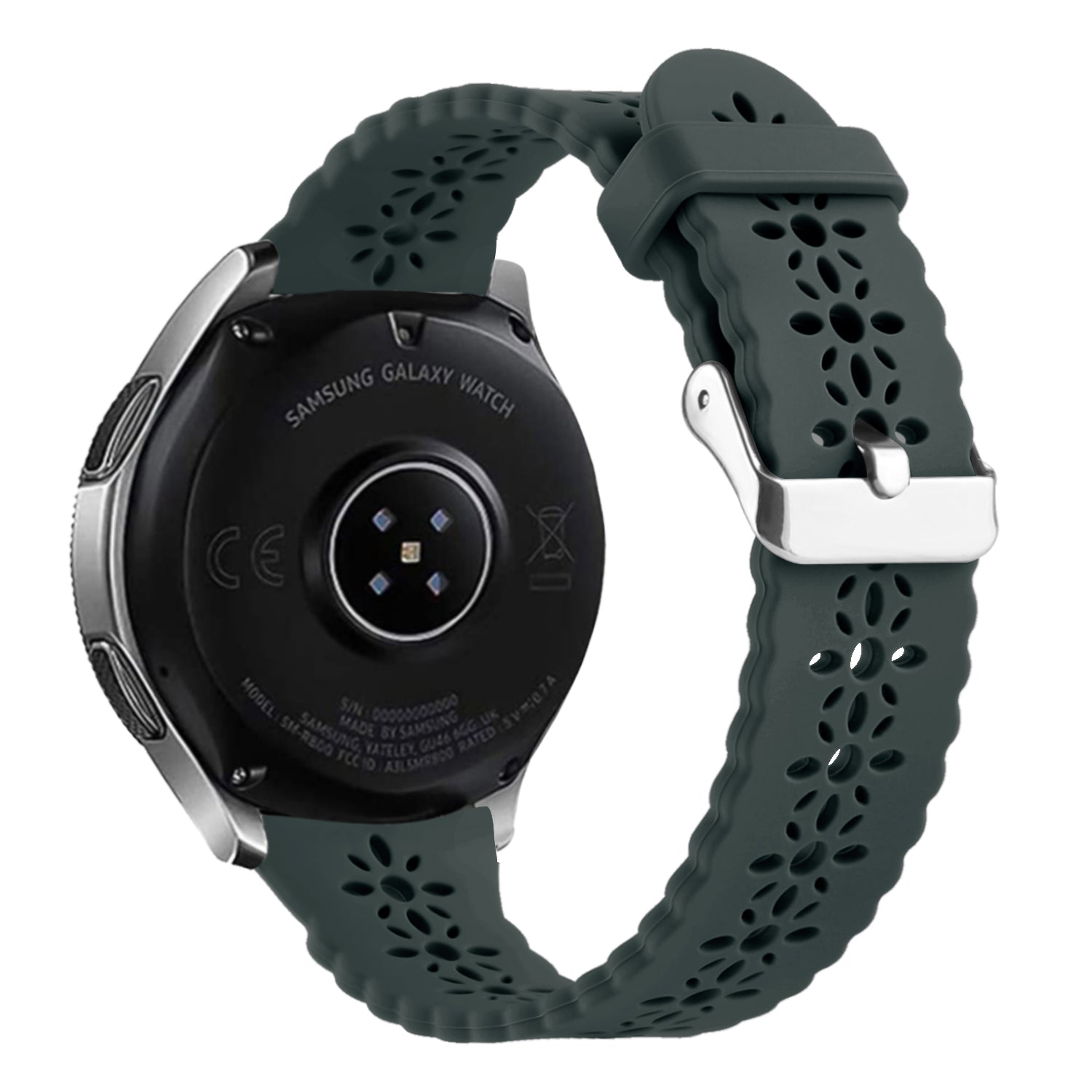 Withings Steel HR Sport Gemustertes Silikonarmband (Tannengrün)