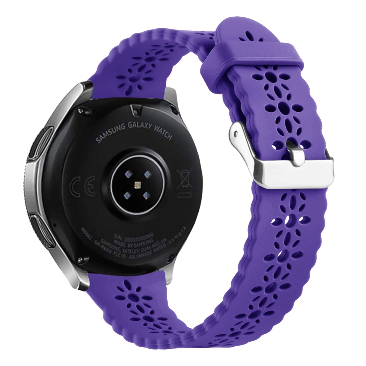 Coros Apex 2 Patterned Silicone Strap (Dark Purple)