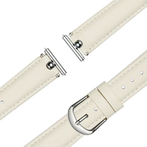 Bandz Gard Pro Health Smartwatch 3 - 41mm Lederarmband 'Bullet' (Weiß)