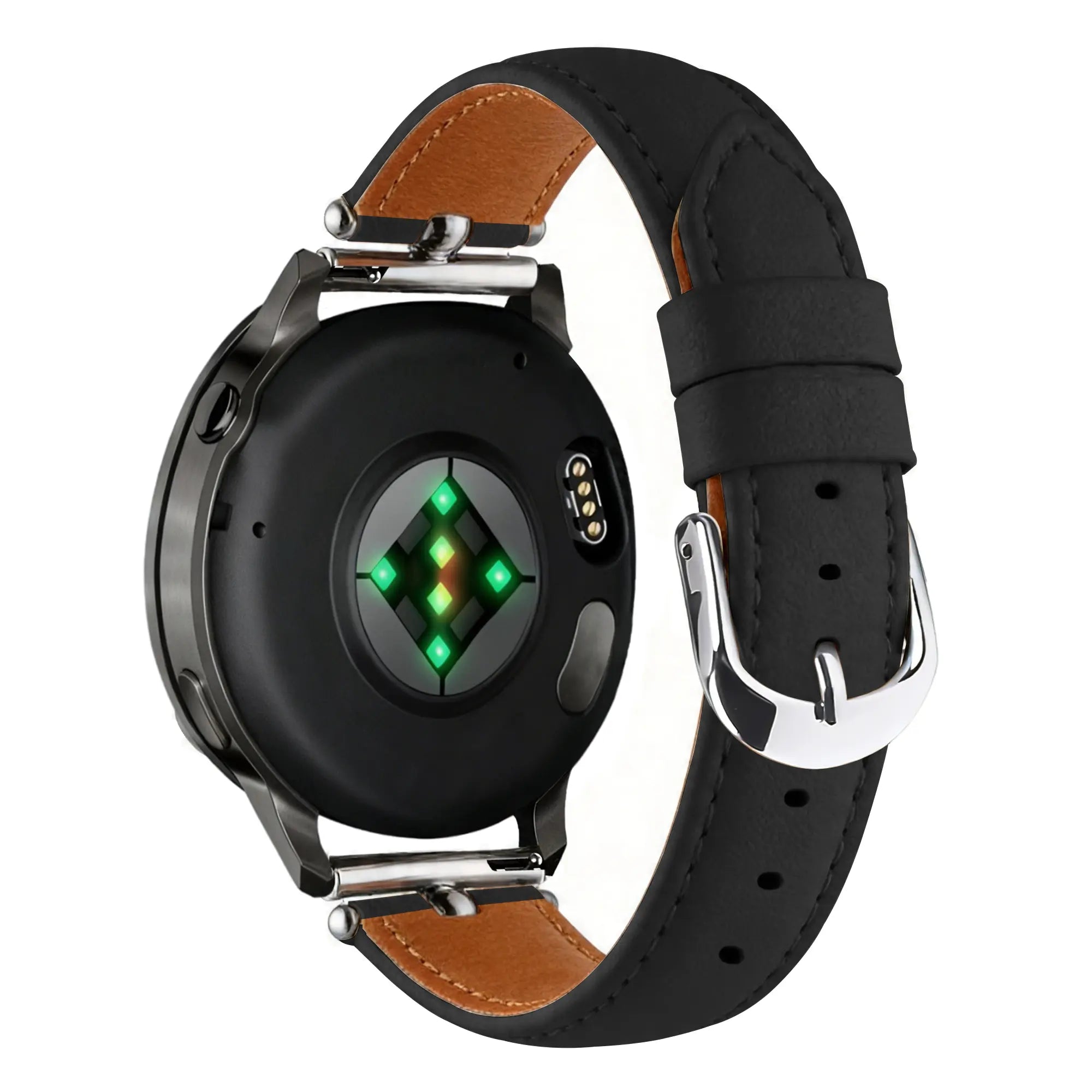 Bandz Gard Pro Health Smartwatch 3 - 41mm Lederen band 'Bullet' (zwart)