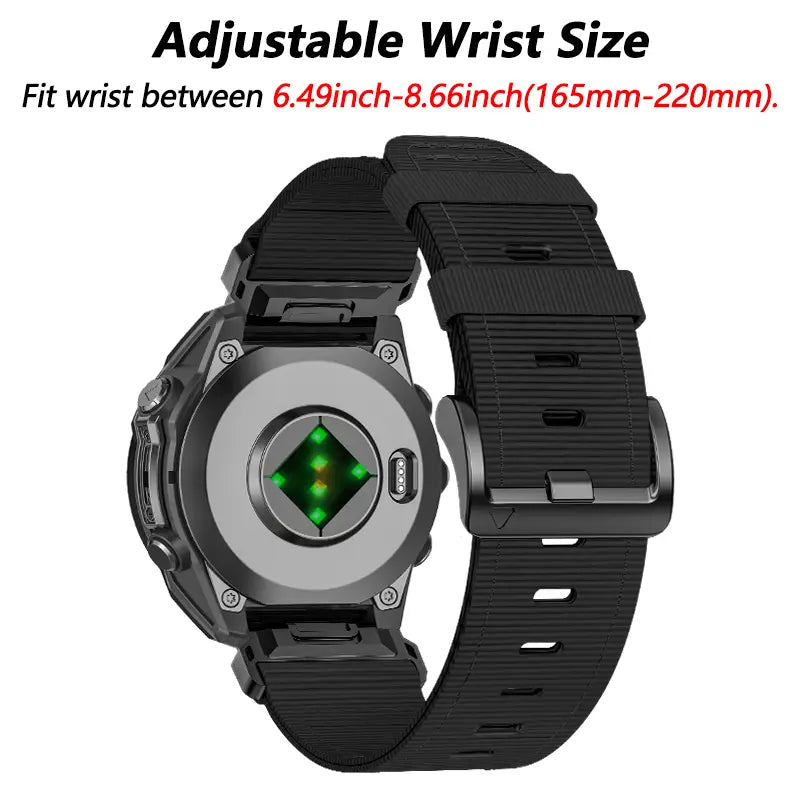 Bracelet nylon premium con hebilla Garmin Forerunner 945 (verde)