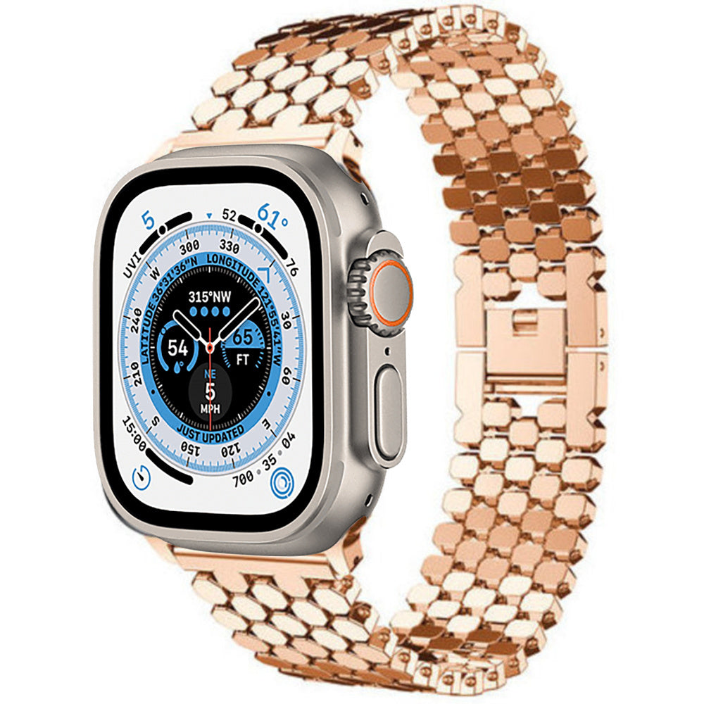 21-strap-it-apple-watch-ultra-stalen-vis-band-rose