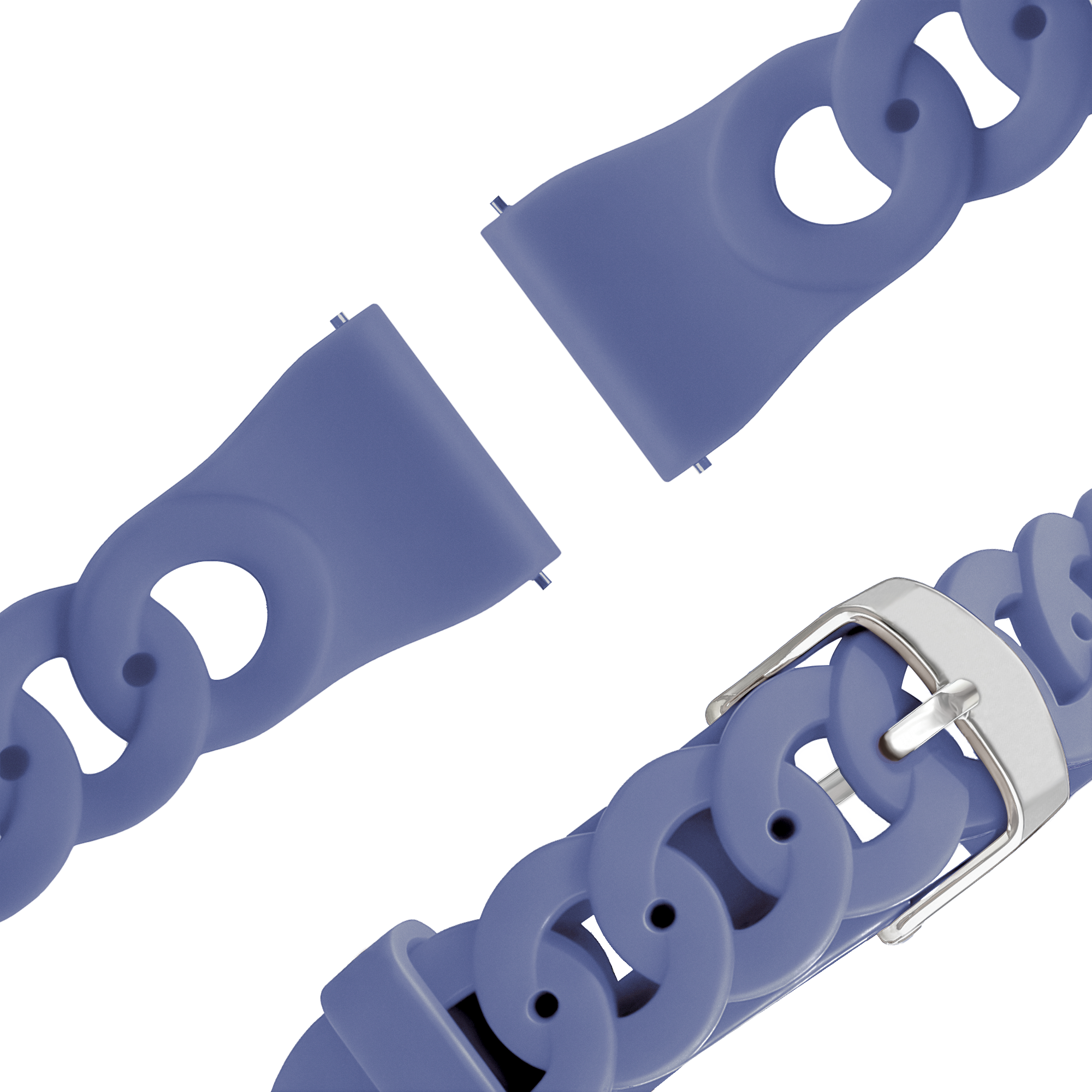 Bandz Amazfit Active 2 Silikonarmband 'Chains' (Lavendel)