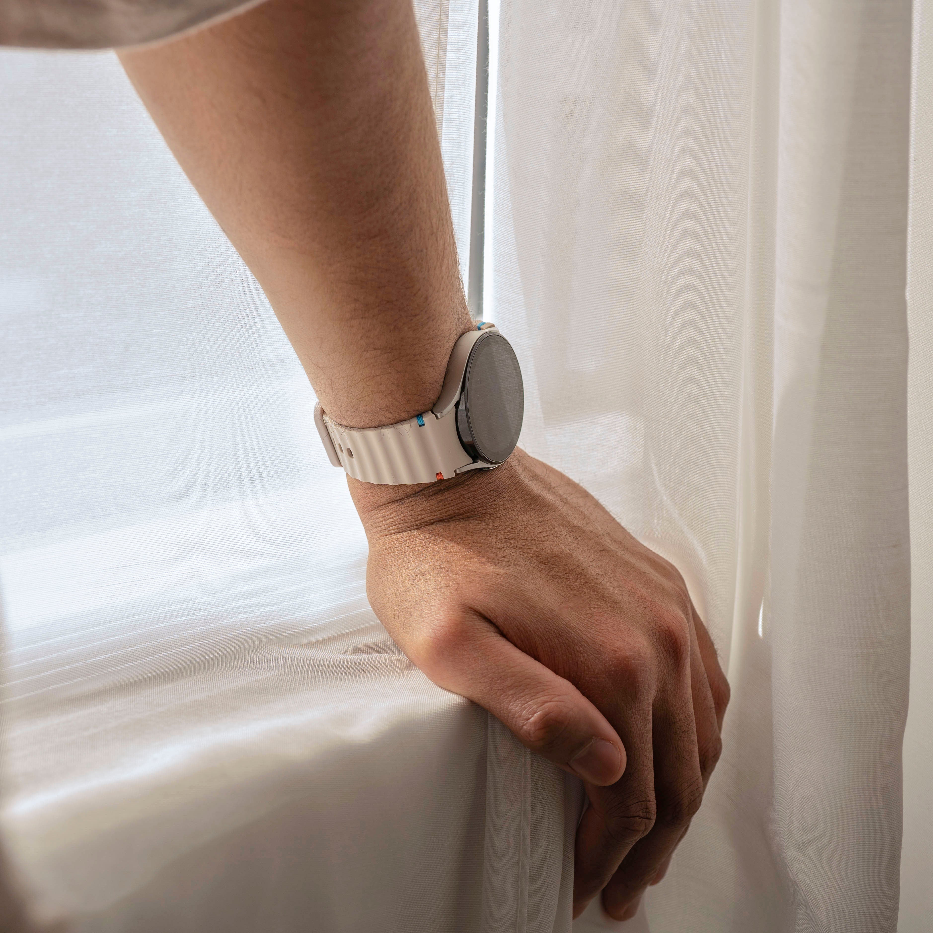 Samsung Galaxy Watch 6 Classic 47mm Wave bandje (sterrenlicht)