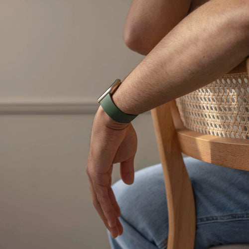 Fitbit Sense Silikonarmband Classic (Dunkelgrün)