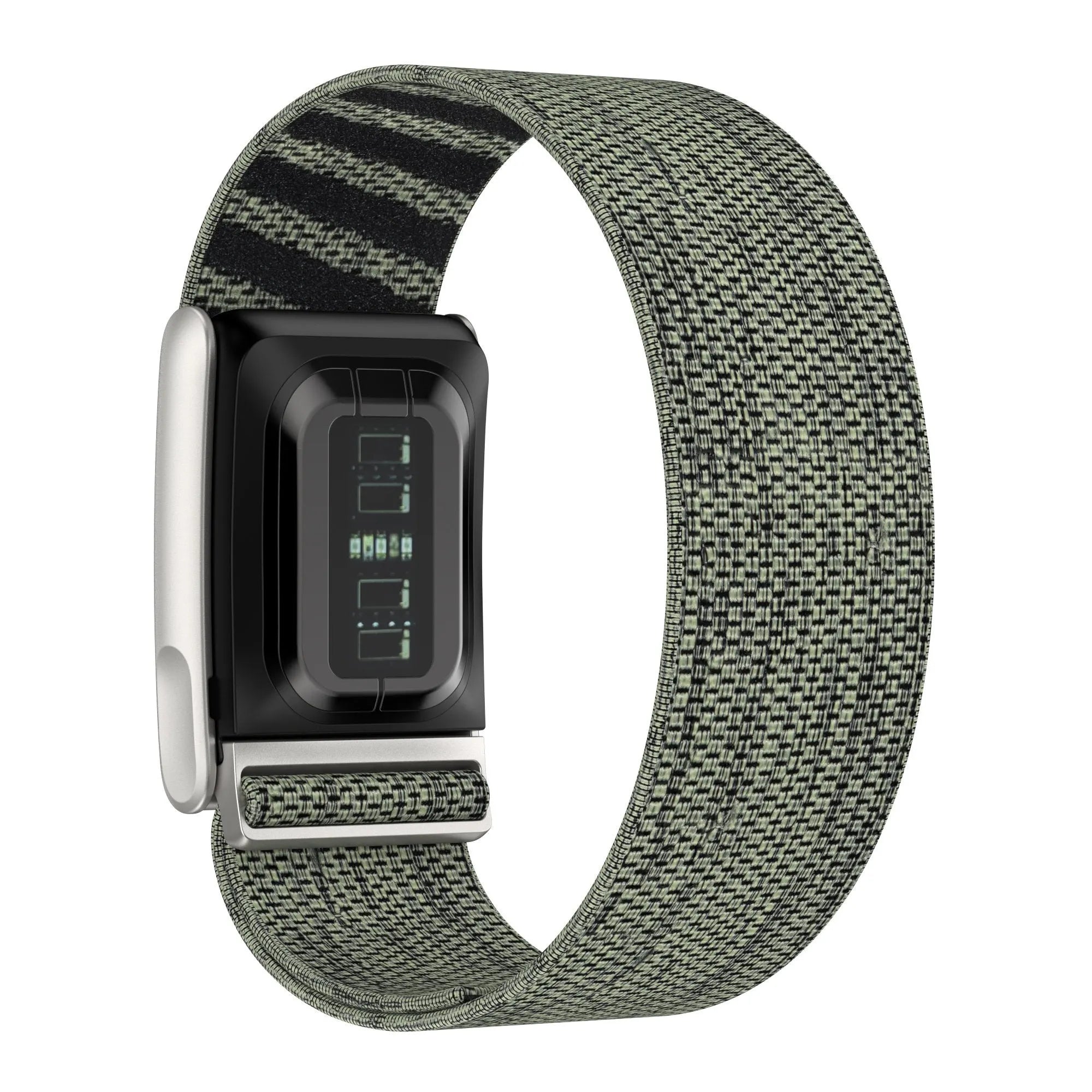 Bracelet nylon compatible avec Whoop 4.0 (gris-vert)