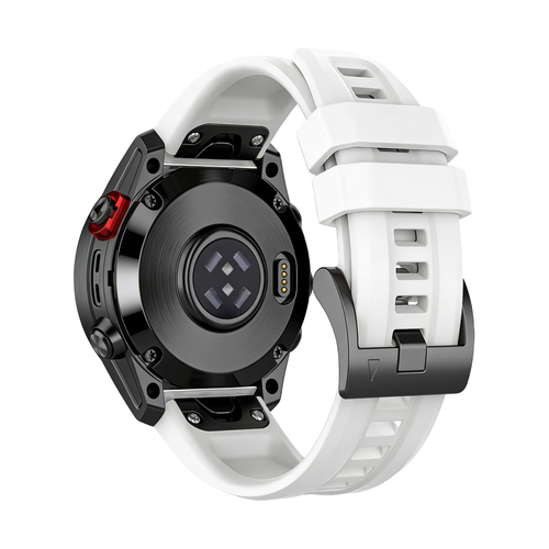 Bandz Garmin Quatix 8 - 47mm Silikonarmband 'Classic' (Weiß)