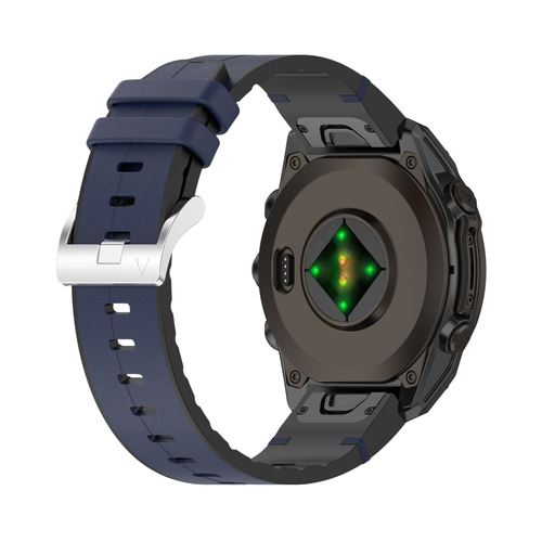 Garmin Fenix 5 / 6 Leather Hybrid Strap (Blue)