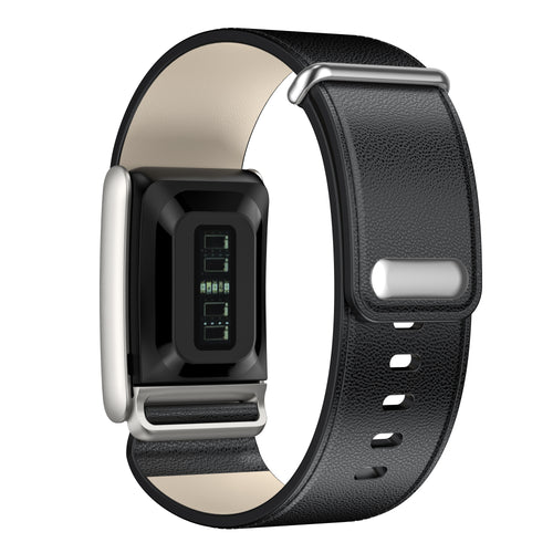 Correa cuero compatible con Whoop 5.0 (negro)
