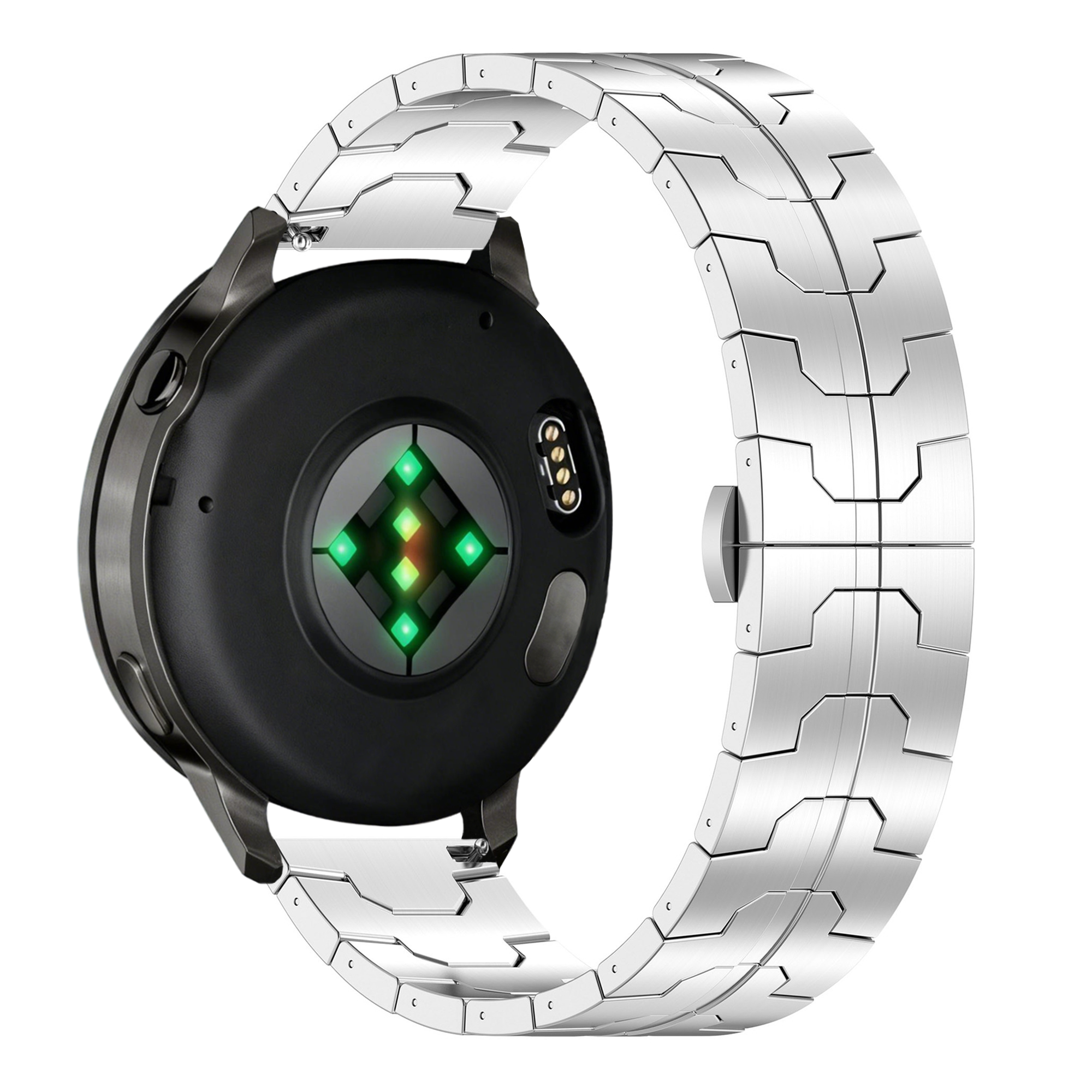 Bandz Garmin Forerunner 570 - 47mm Steel Strap 'Iron' (Silver)