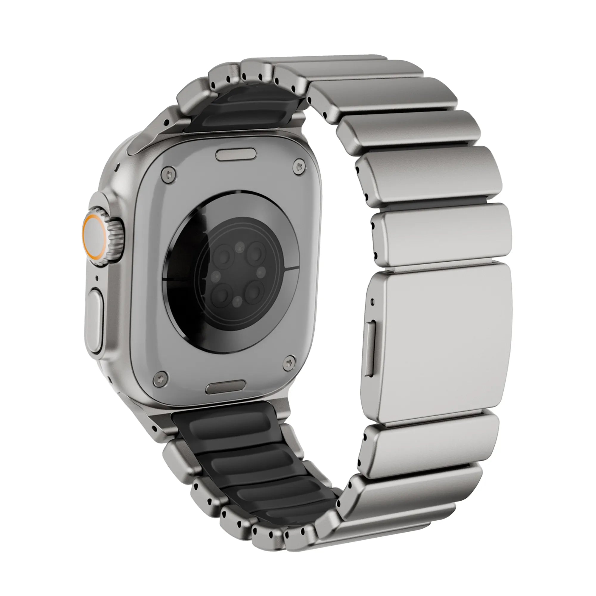 Bandz Apple Watch titanium band 'Hybrid' (zilver)