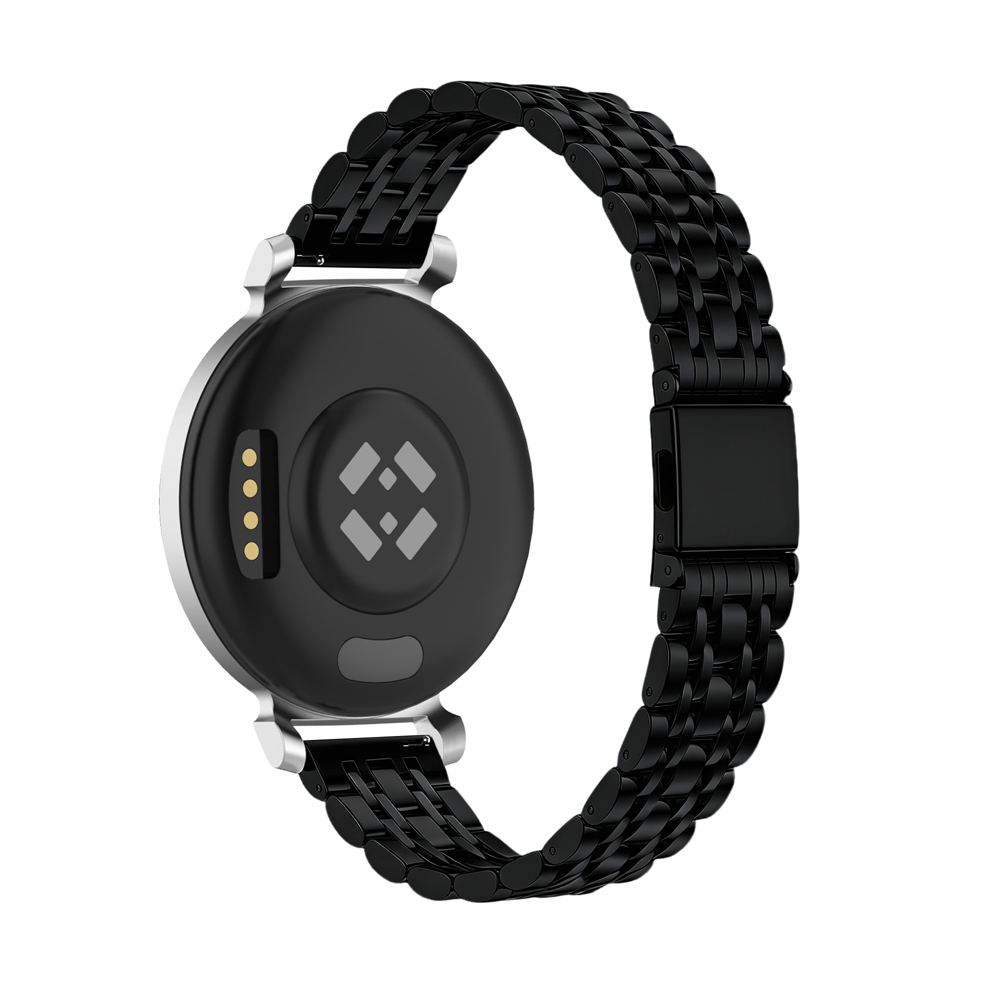 Bandz Pebble Round 2 - 14mm stalen band 'Deluxe' (zwart)