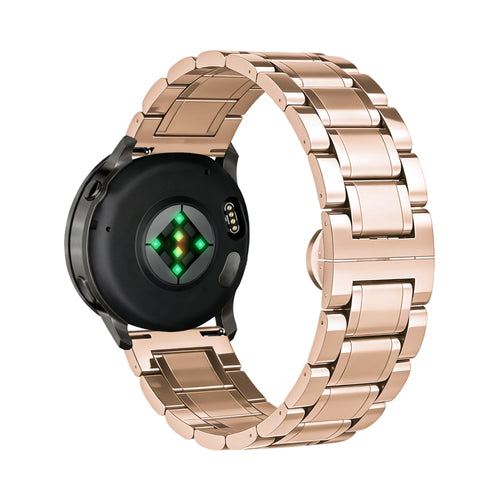 Bandz Bracelet acier 'Deluxe' Garmin Forerunner 265s (or rose)