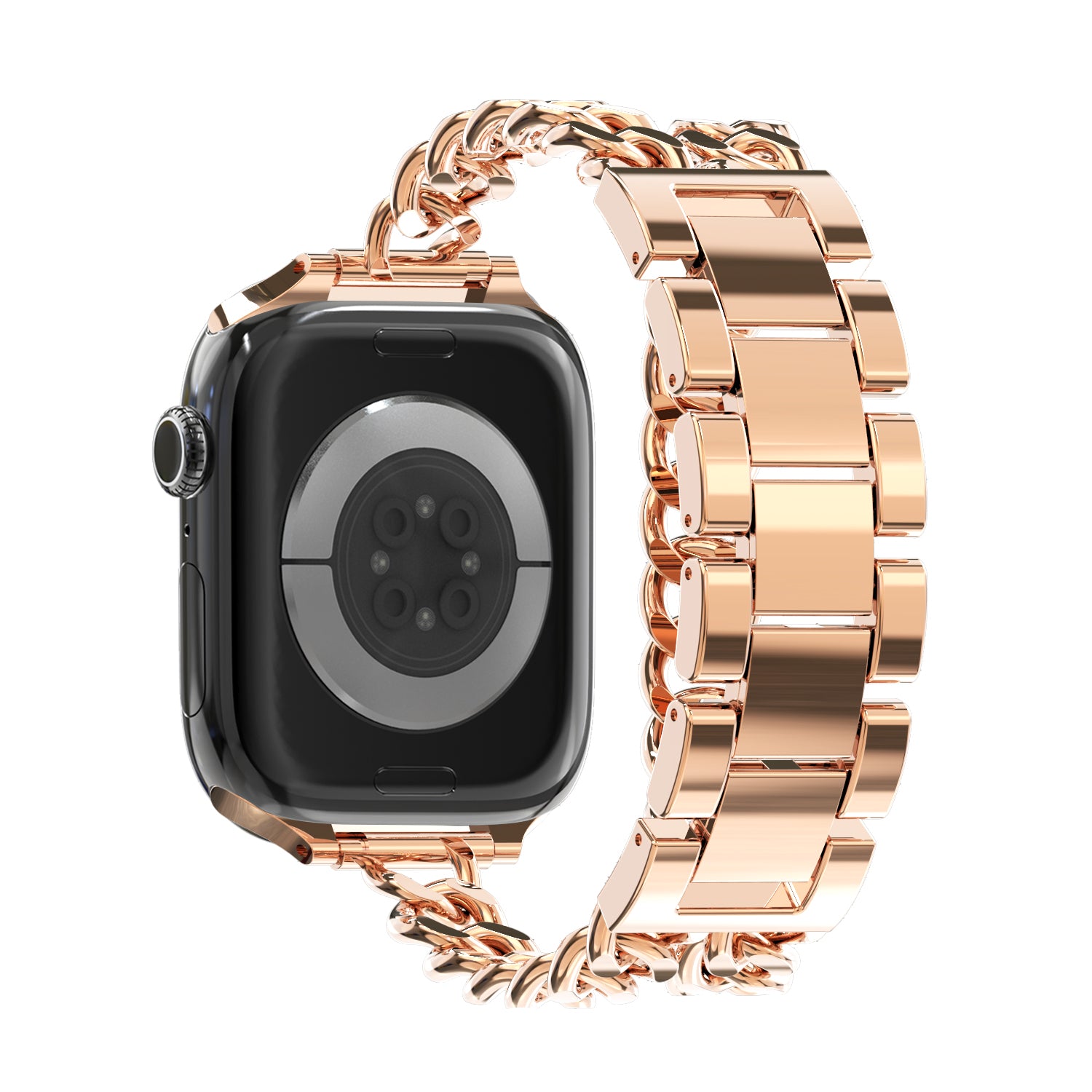 Bandz Apple Watch stalen band 'Double Tour' (roségoud)