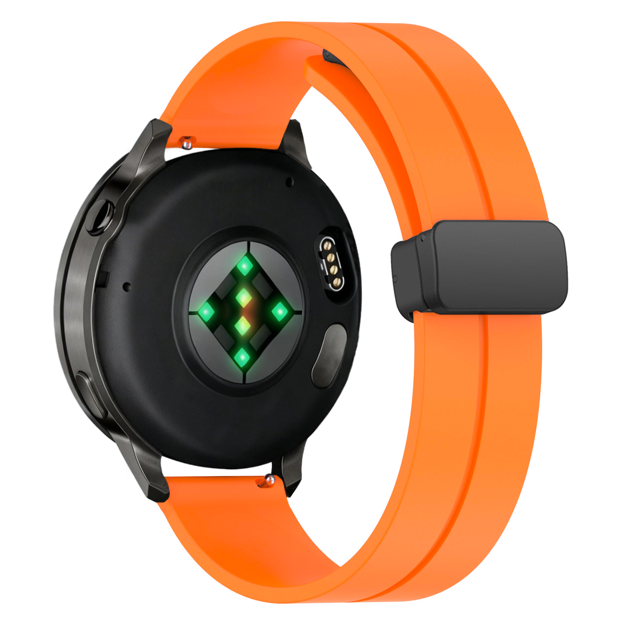 Bandz Bracelet silicone avec boucle en D Garmin Forerunner 265 (orange)