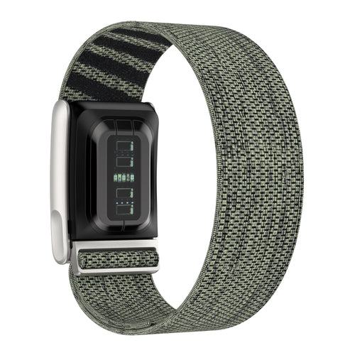 Bracelet nylon compatible avec Whoop MG (gris-vert)