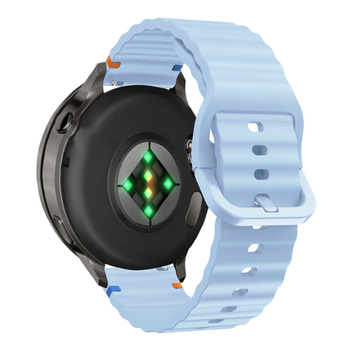 Bandz Garmin Vivomove 3s siliconen band 'Wave' (lichtblauw)