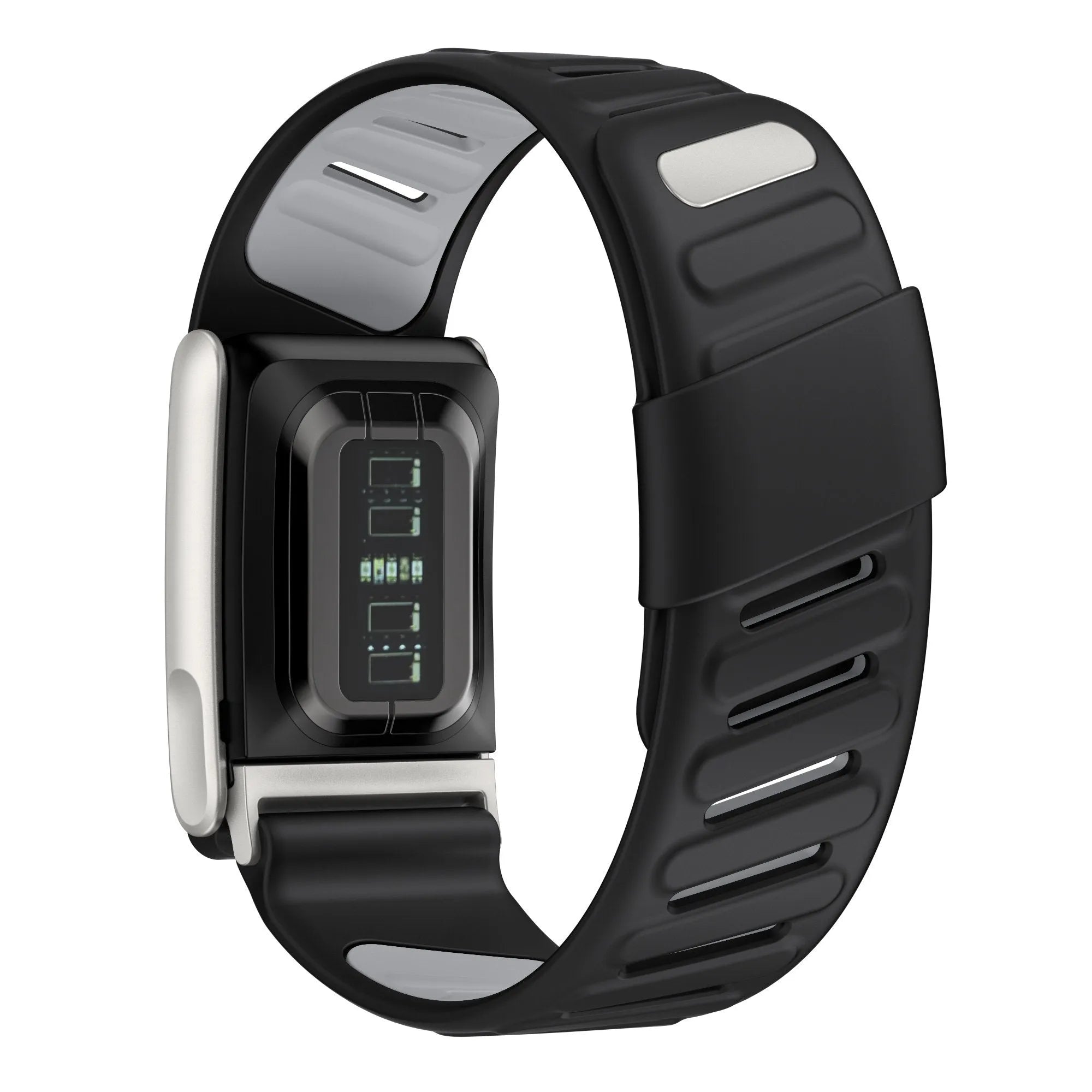 Bracelet sport compatible avec Whoop MG (noir/gris)
