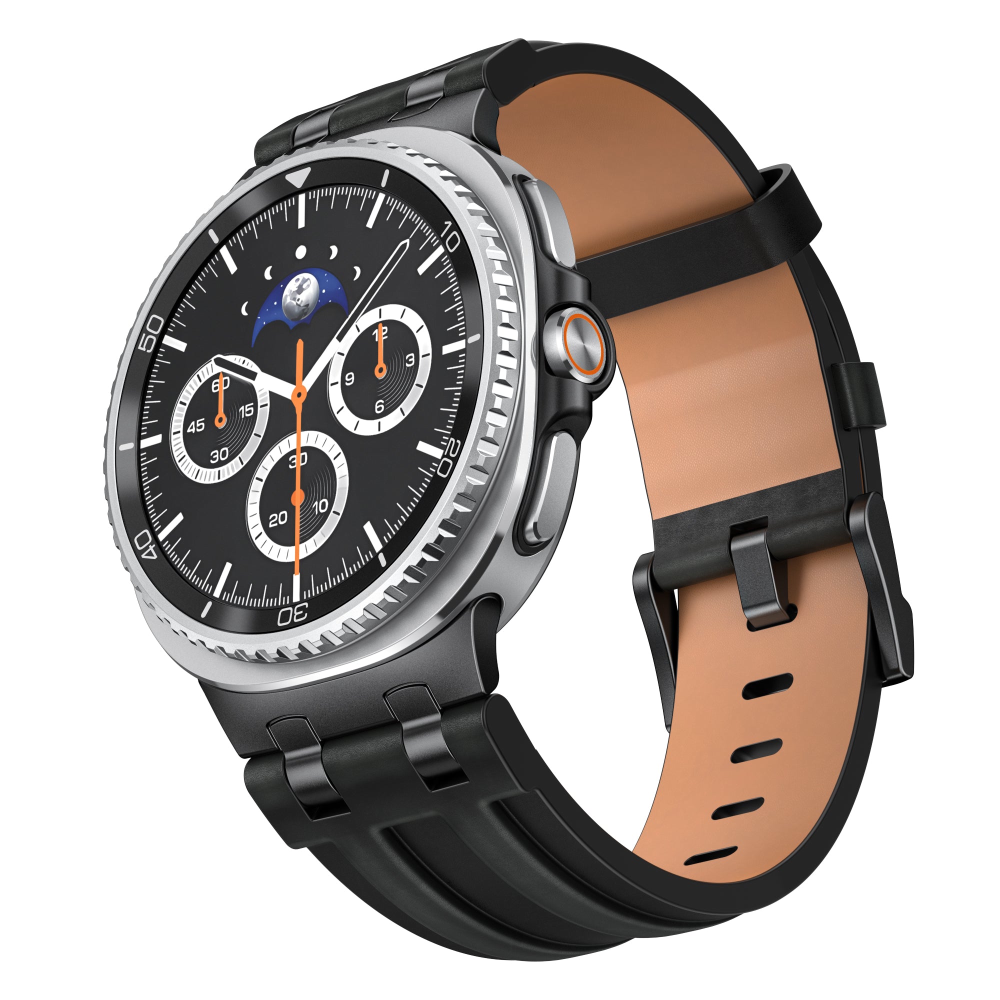 Samsung Galaxy Watch 8 - 40mm Solid Leather Strap (Black)