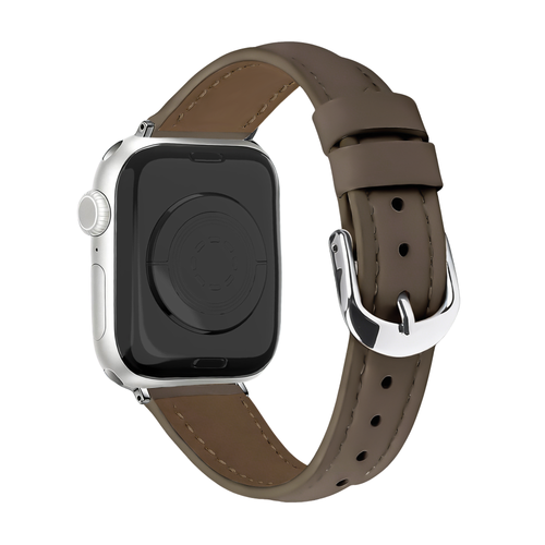 Apple Watch Slimfit Lederarmband (Dunkel Braun)