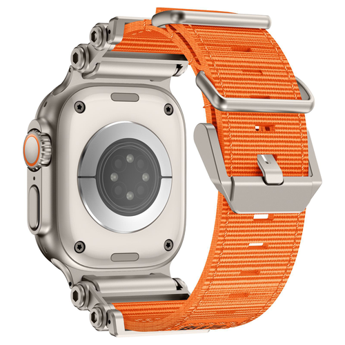 Bandz Apple Watch Nylon Strap 'Explorer' (Orange/Titanium)
