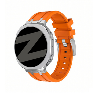 Bandz Samsung Galaxy Watch 8 - 44mm Silikonarmband 'Luxe Liquid' (Orange)