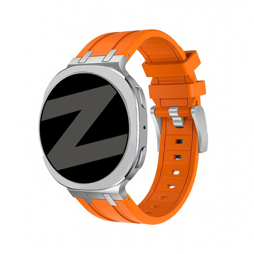 Bandz Samsung Galaxy Watch 8 - 44mm Silikonarmband 'Luxe Liquid' (Orange)