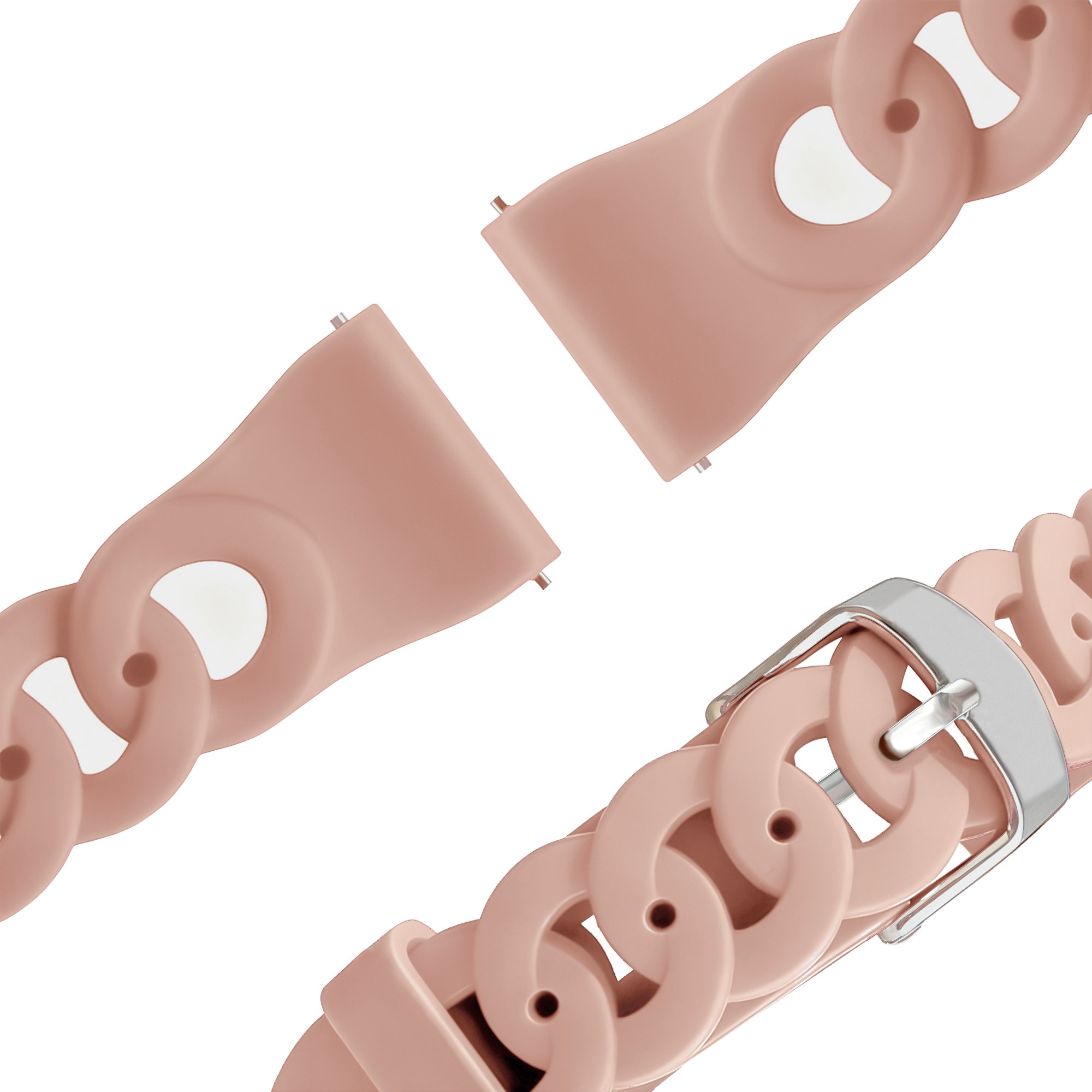 Bandz Amazfit Active 2 Silikonarmband 'Chains' (Rosa)