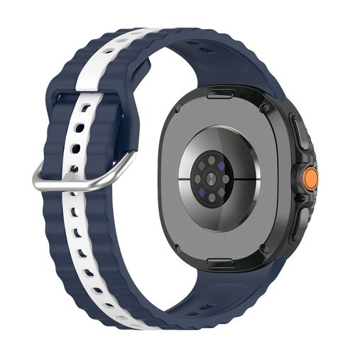 Samsung Galaxy Watch 8 Classic Duo Sportarmband (Blau/Weiß)