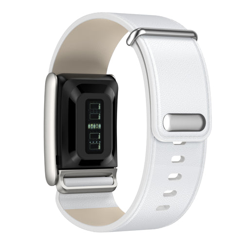 Correa cuero compatible con Whoop 5.0 (blanco)