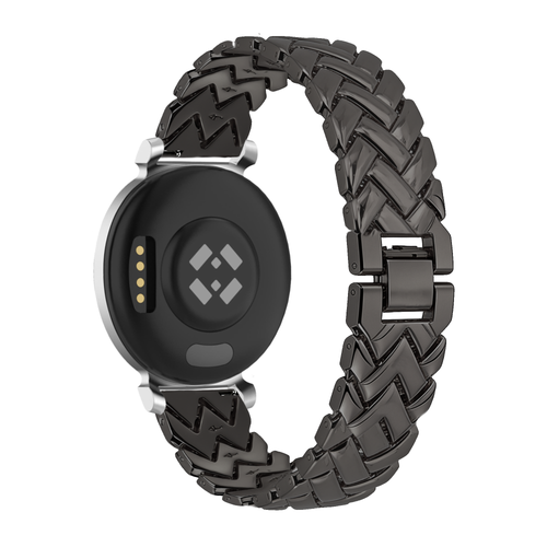 Bandz Bracelet metal 'V-Type' Pebble Round 2 - 14mm (noir)