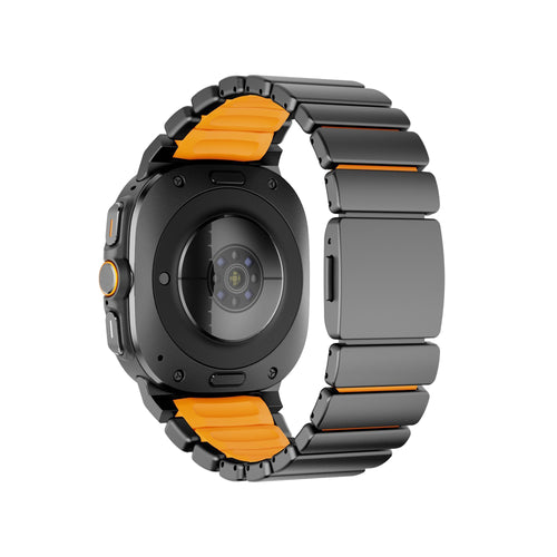 Bandz Correa titanio 'Hybrid' Samsung Galaxy Watch Ultra (negro/naranja)