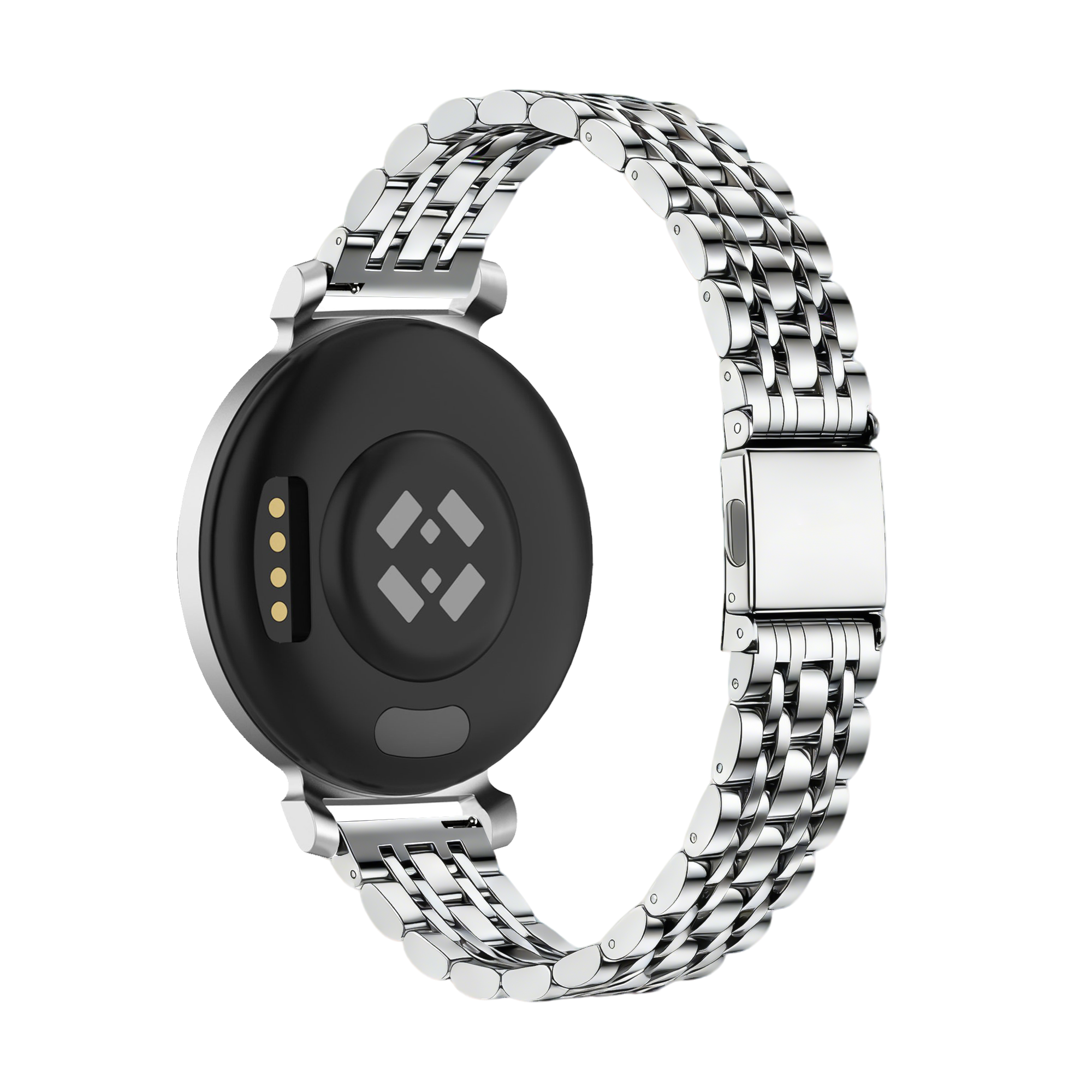 Bandz Pebble Round 2 - 14mm Steel Strap 'Deluxe' (Silver)