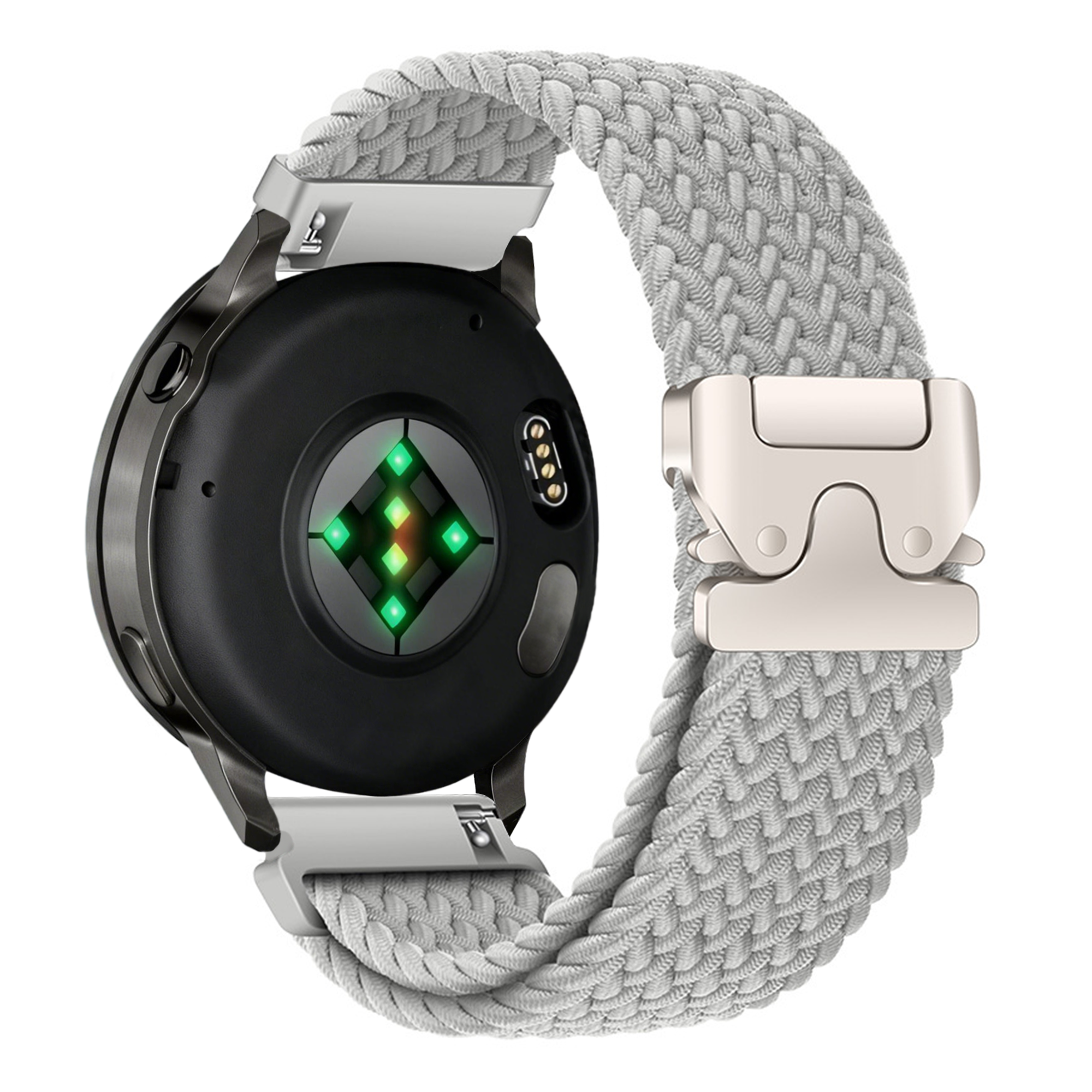 Bandz Garmin Forerunner 255 gevlochten band 'Parachute' (lichtgrijs)
