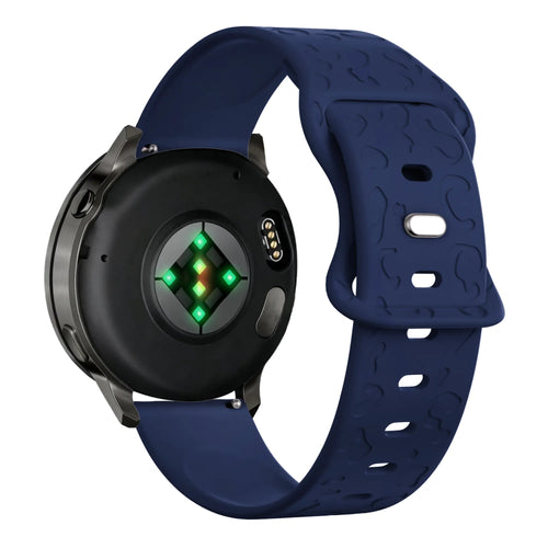 Bandz Garmin Forerunner 265s Silikonarmband 'Leopard' (Dunkelblau)