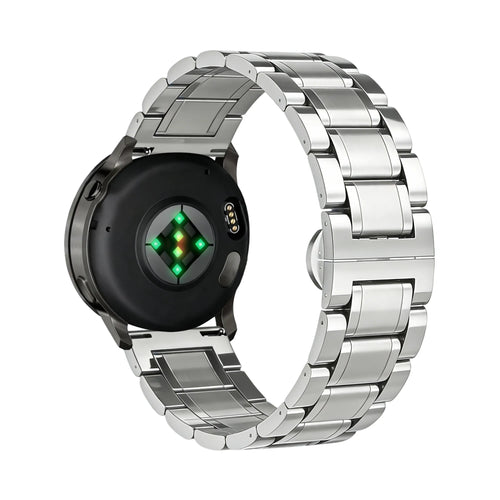 Bandz Garmin Forerunner 70 Stahl Gliederarmband 'Deluxe' (Silber)