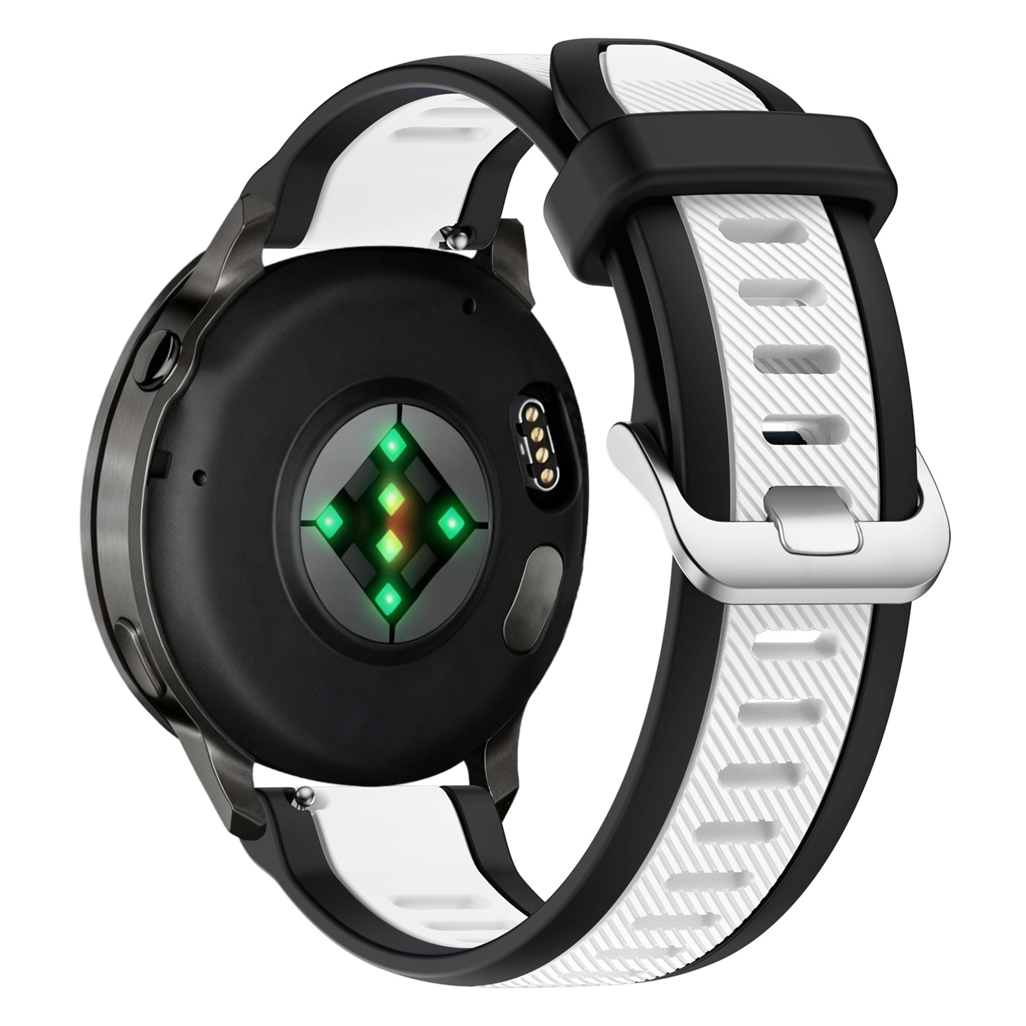 Bandz Garmin Approach J1 Dual Buckled Sport Strap (Black/White)