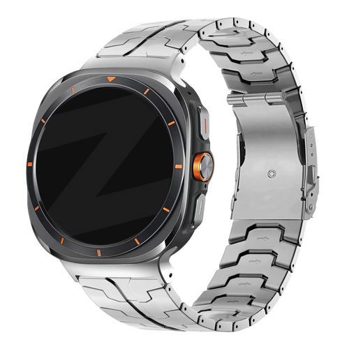 Bandz Samsung Galaxy Watch Ultra titanium band 'Iron' (zilver)