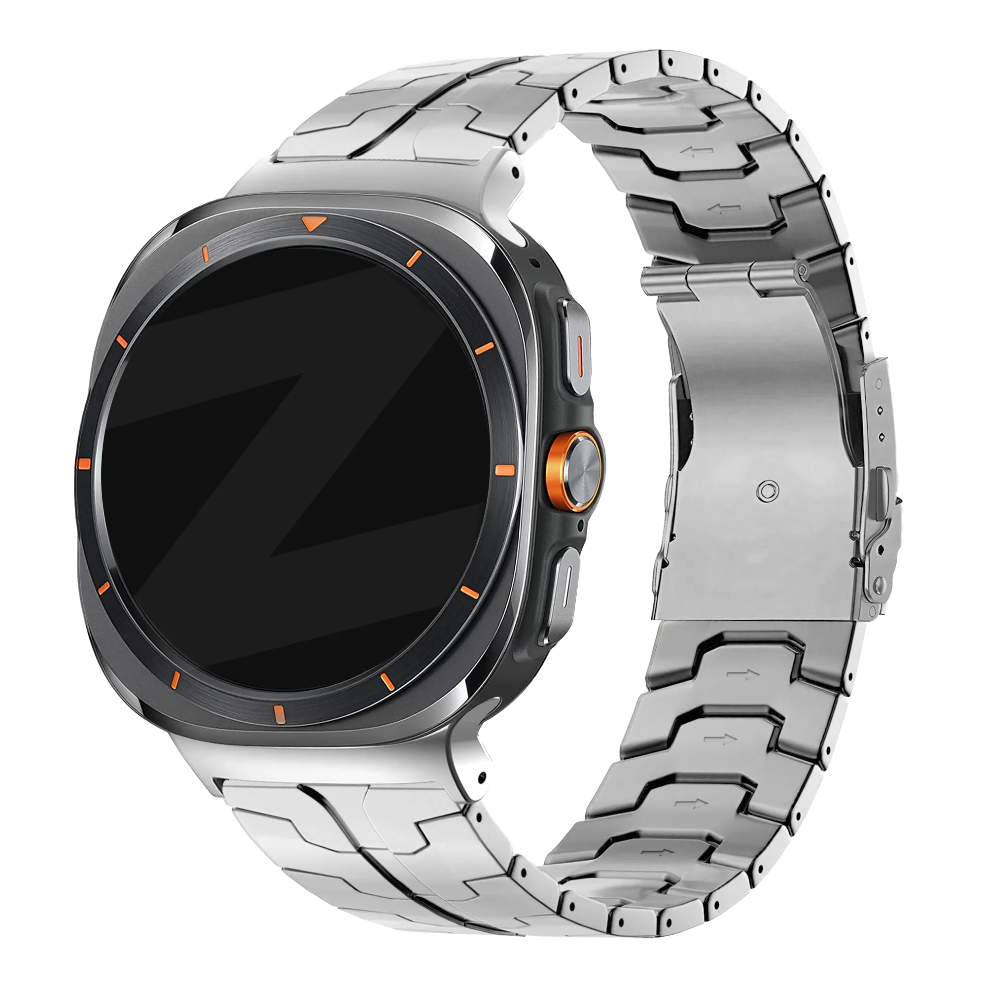 Bandz Samsung Galaxy Watch Ultra titanium band 'Iron' (zilver)
