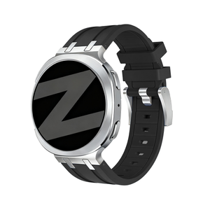 Bandz Samsung Galaxy Watch 8 - 40mm Silikonarmband 'Luxe Liquid' (Schwarz)