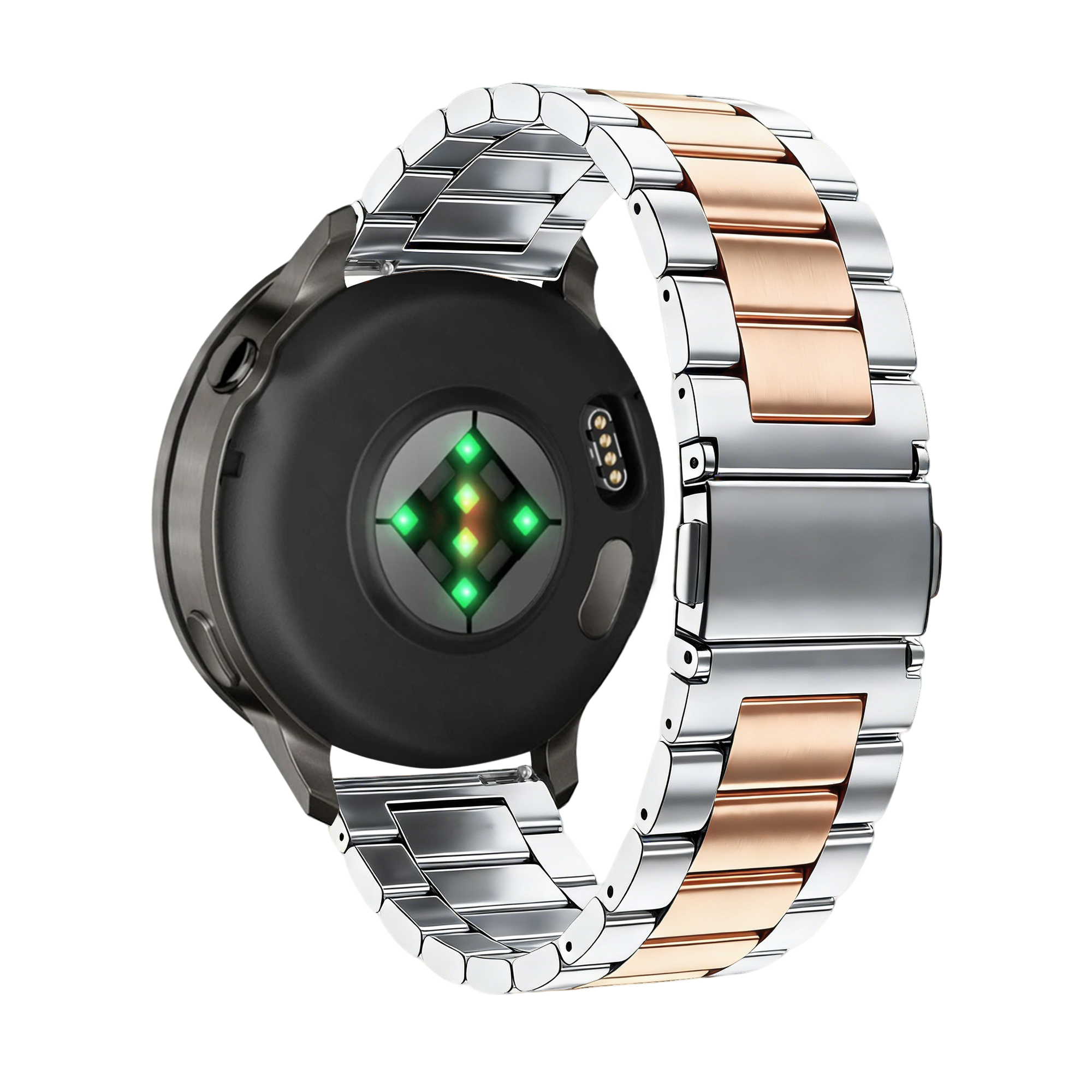 Bandz Garmin Venu 2s Steel Strap 'Classic' (Silver/Rose Gold)