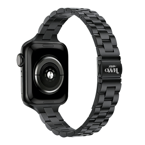xoxo Wildhearts Bracelet acier fin Apple Watch (noir)