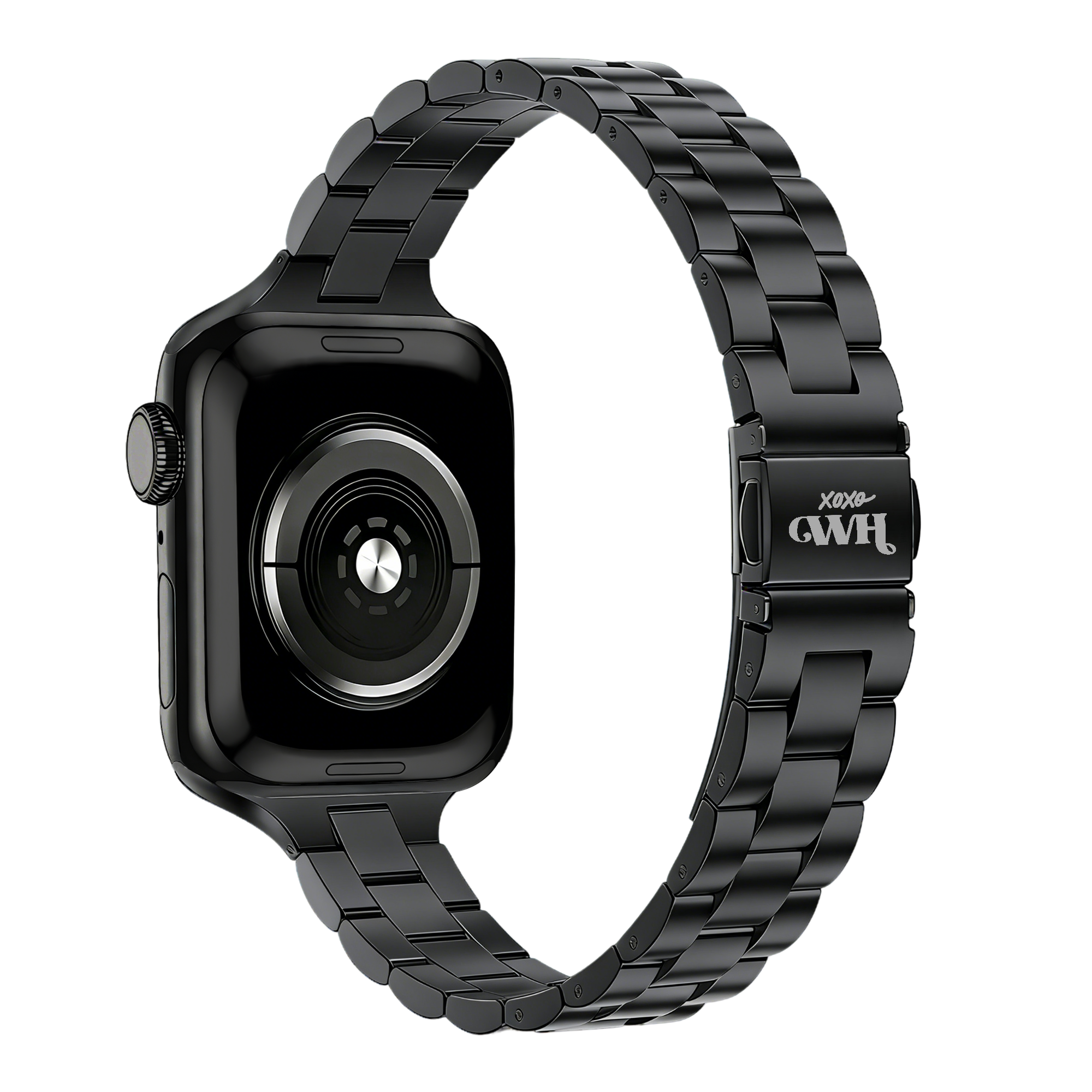 xoxo Wildhearts Bracelet acier fin Apple Watch (noir)