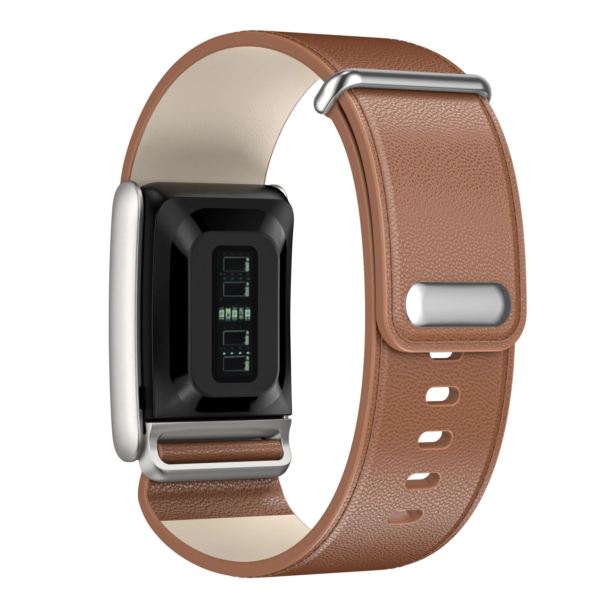 Bracelet cuir compatible avec Whoop 5.0 (marron)