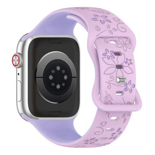Apple Watch Flower Silikonarmband (Flieder/Lila)