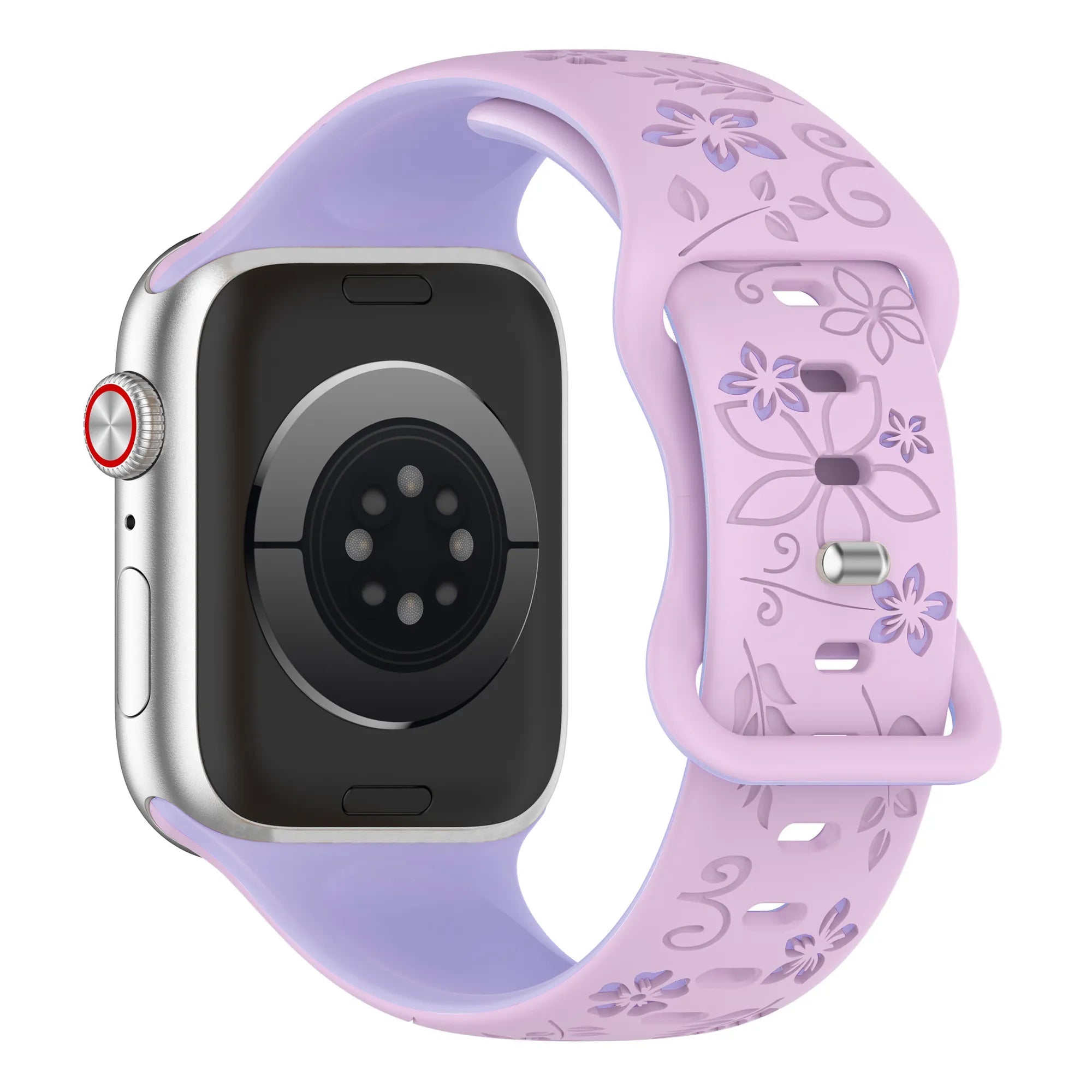 Apple Watch Flower siliconen band (lila/paars)