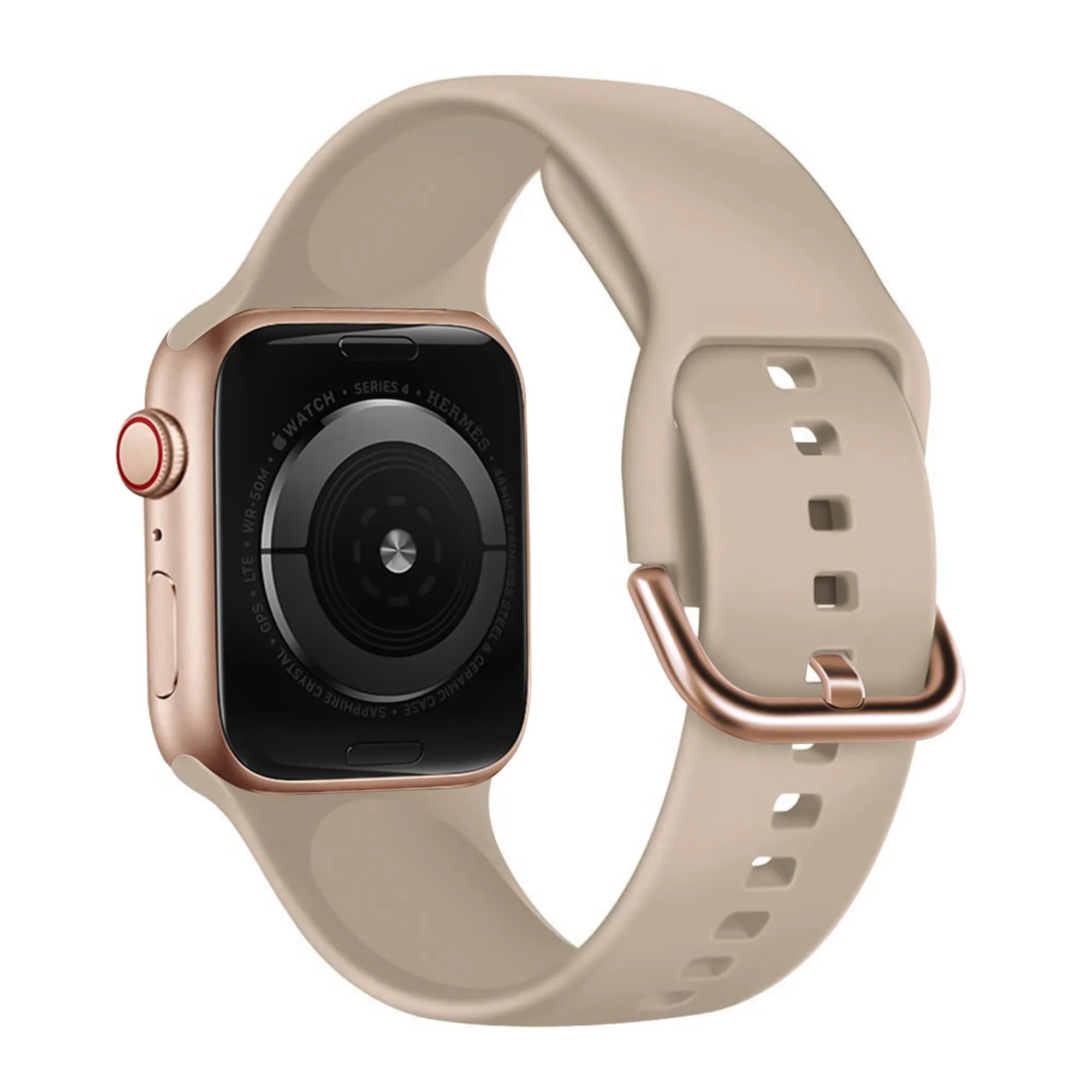 Apple Watch silk siliconen bandje (milk tea)