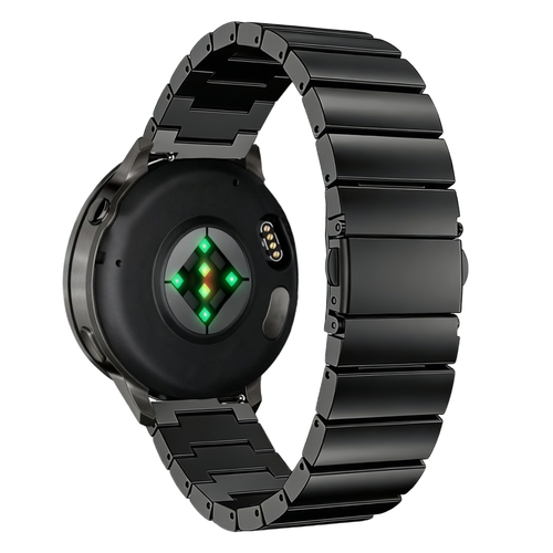 Bandz Garmin Forerunner 570 - 47mm Stahlarmband 'One Bead' (Schwarz)