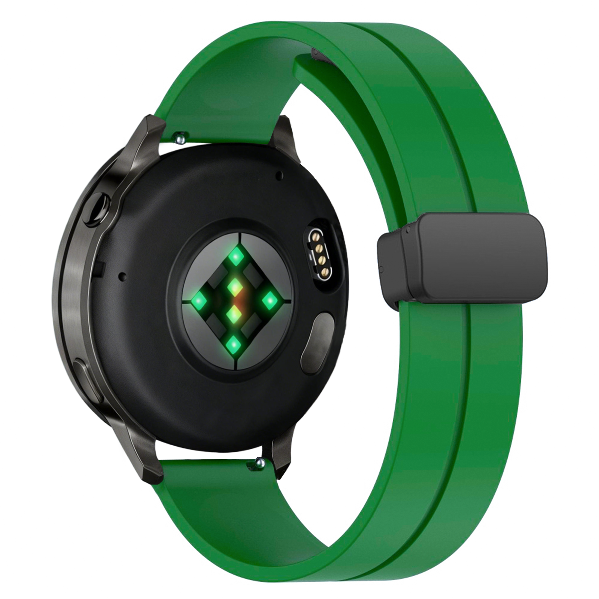 Bandz Bracelet silicone avec boucle en D Garmin Vivoactive 4 (vert)