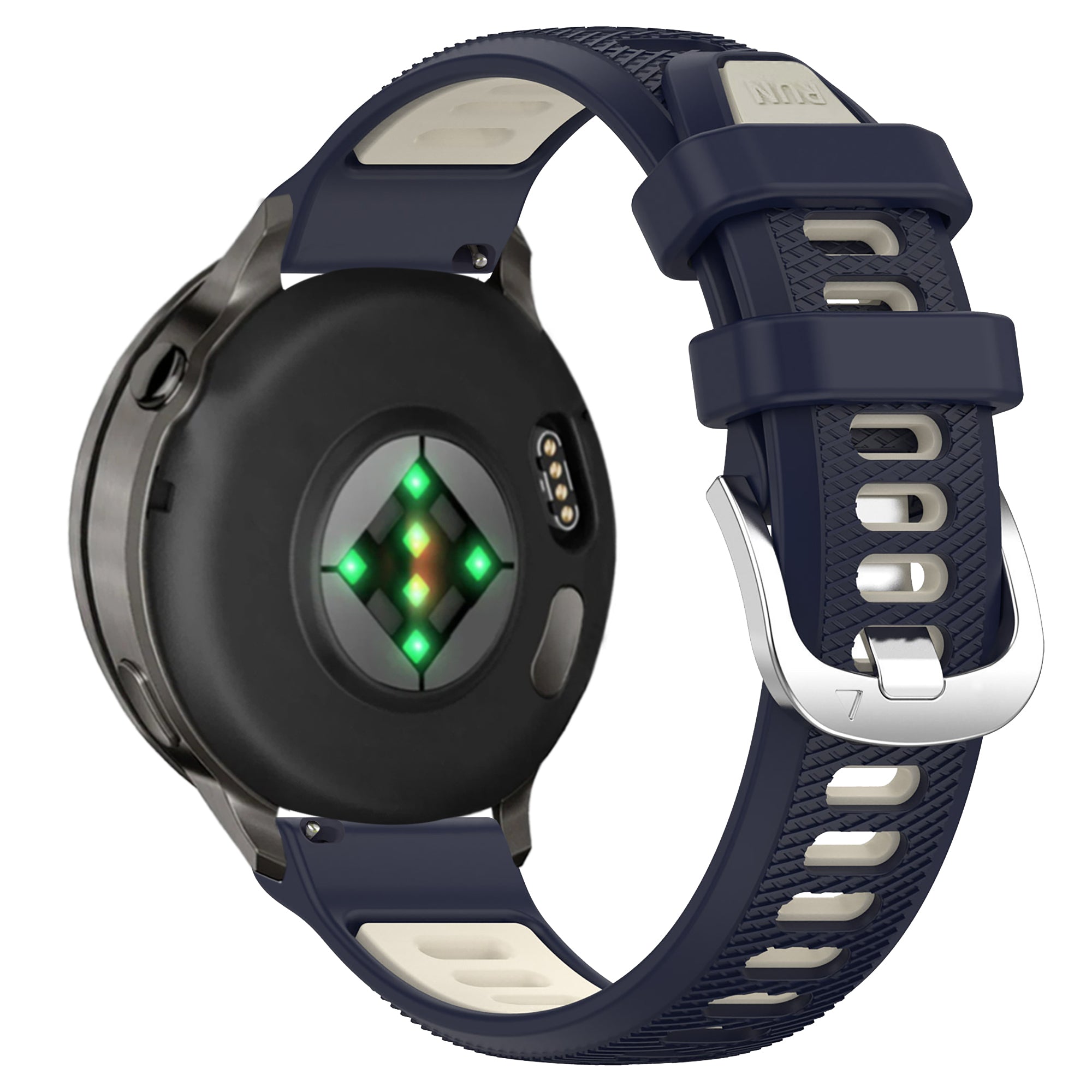 Bandz Correa deportiva con hebilla Garmin Vivoactive 4s (azul oscuro/beige)